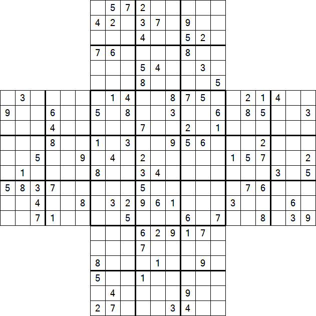 Cross Sudoku - Difícil