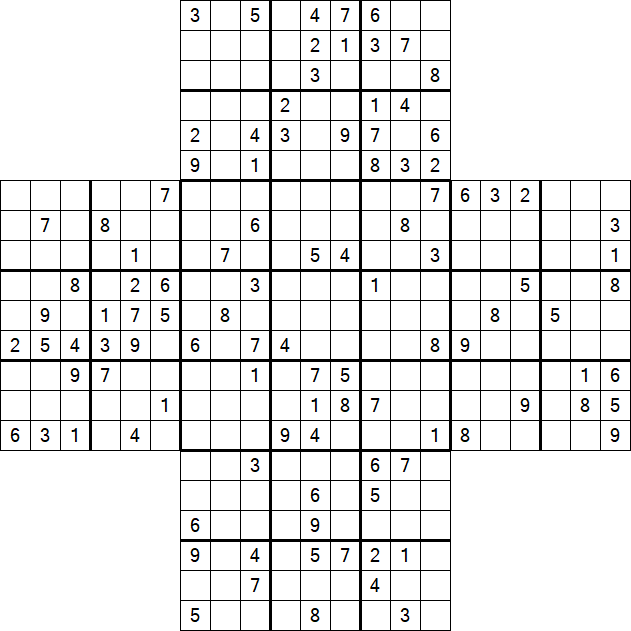 Cross Sudoku - Difícil