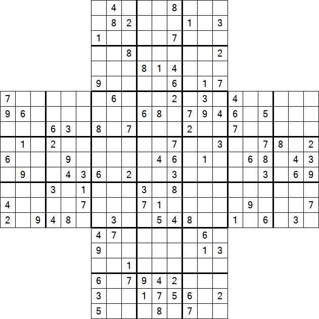 Cross Sudoku - Difícil