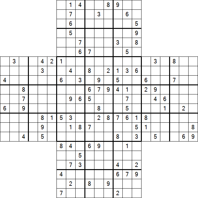 Cross Sudoku - Difícil
