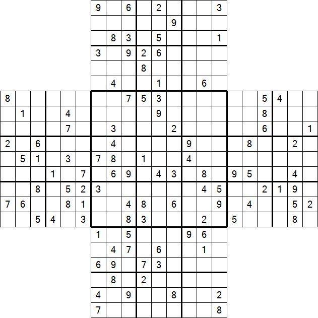 Cross Sudoku - Difícil