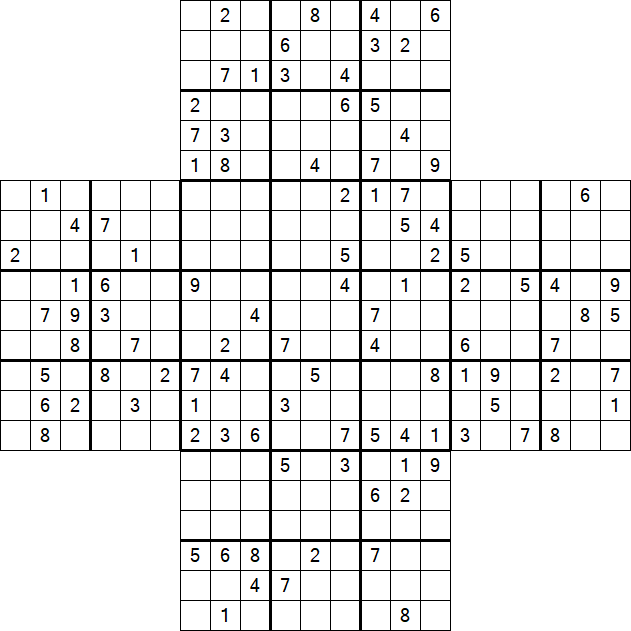 Cross Sudoku - Hard