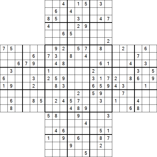 Cross Sudoku - Hard