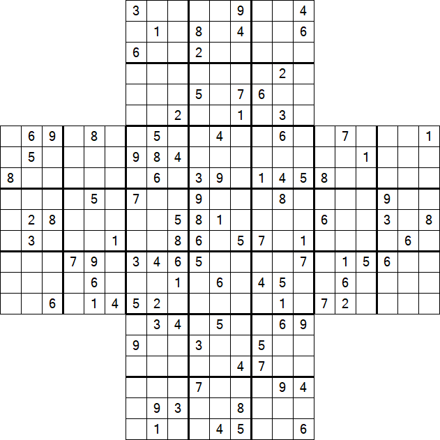 Cross Sudoku - Difícil