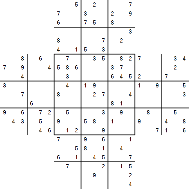 Cross Sudoku - Difícil
