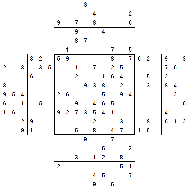 Cross Sudoku - Difícil
