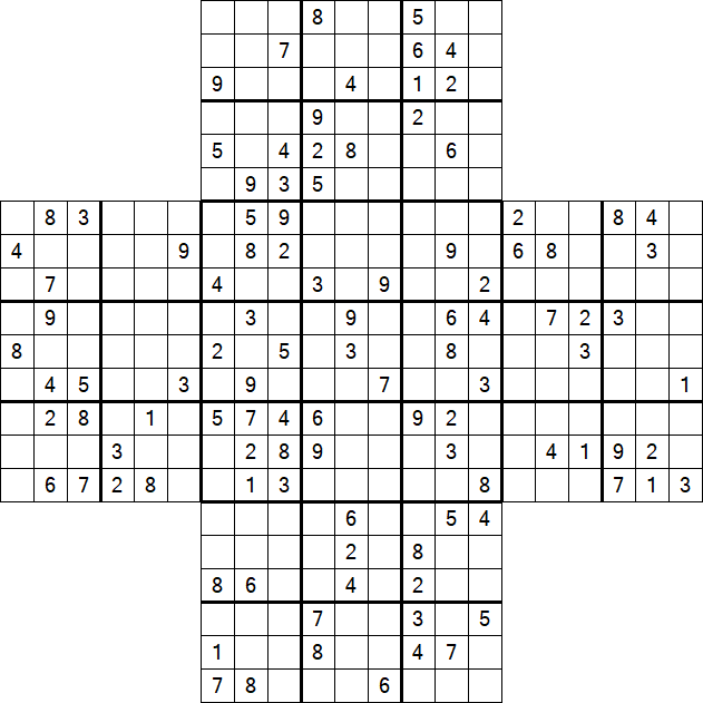 Cross Sudoku - Difícil