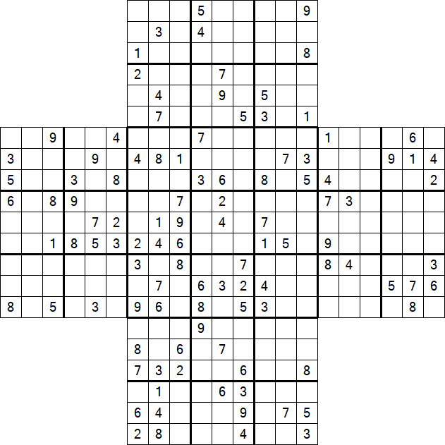 Cross Sudoku - Difícil