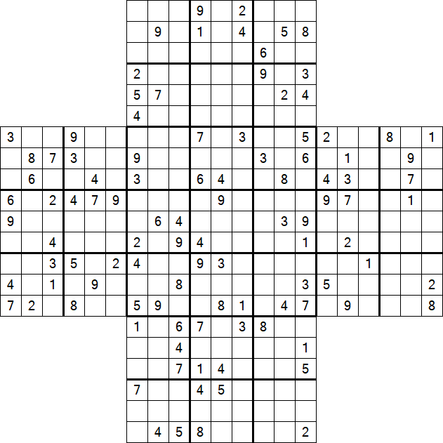Cross Sudoku - Difícil