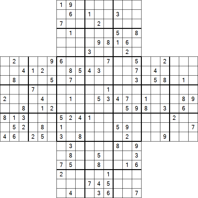 Cross Sudoku - Difícil