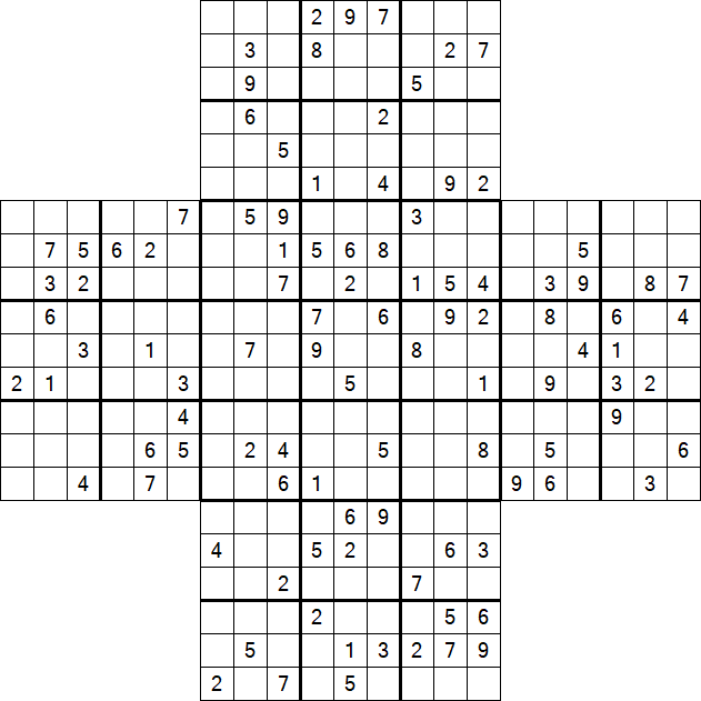 Cross Sudoku - Hard