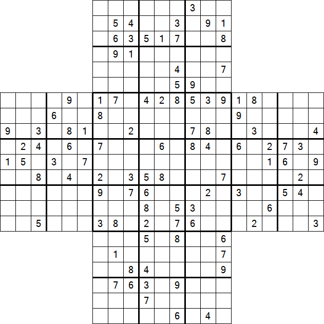 Cross Sudoku - Difícil