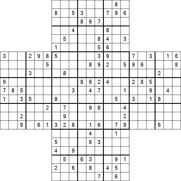 Cross Sudoku - Difícil