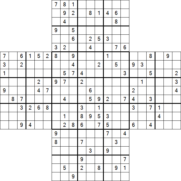 Cross Sudoku - Difícil