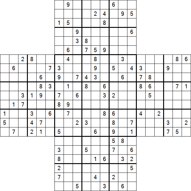 Cross Sudoku - Difícil