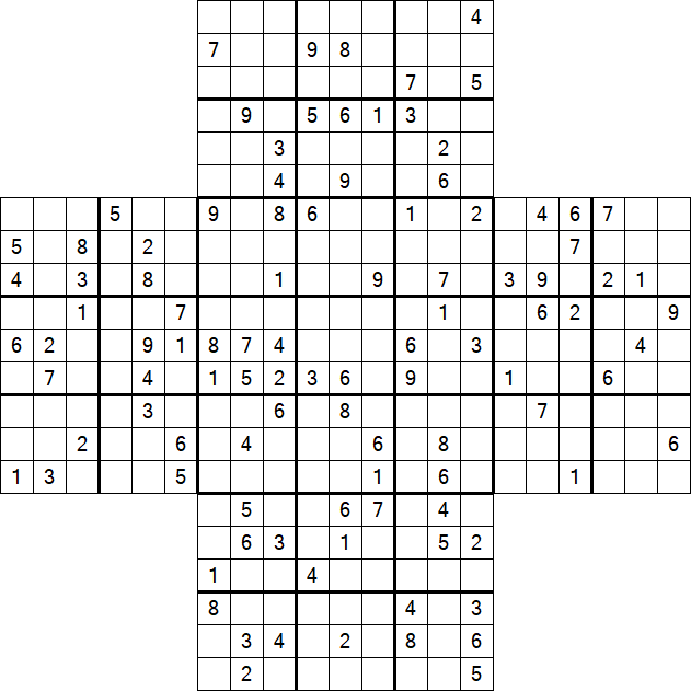 Cross Sudoku - Difícil