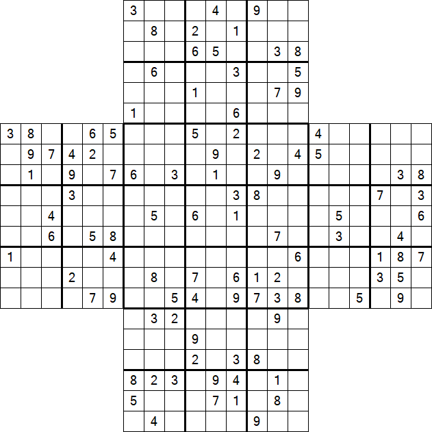 Cross Sudoku - Hard