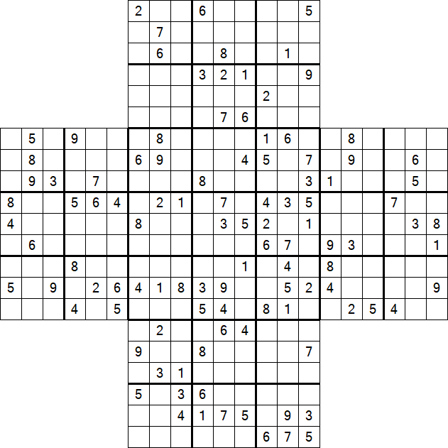 Cross Sudoku - Hard