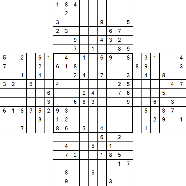 Cross Sudoku - Difícil