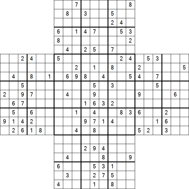 Cross Sudoku - Difícil