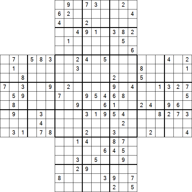 Cross Sudoku - Hard