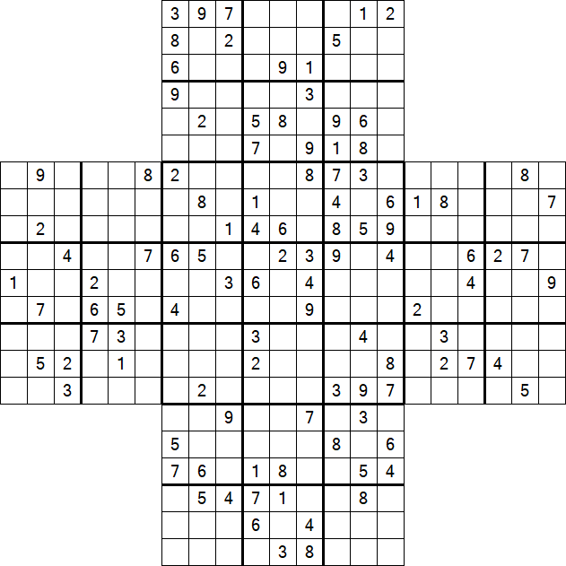 Cross Sudoku - Hard