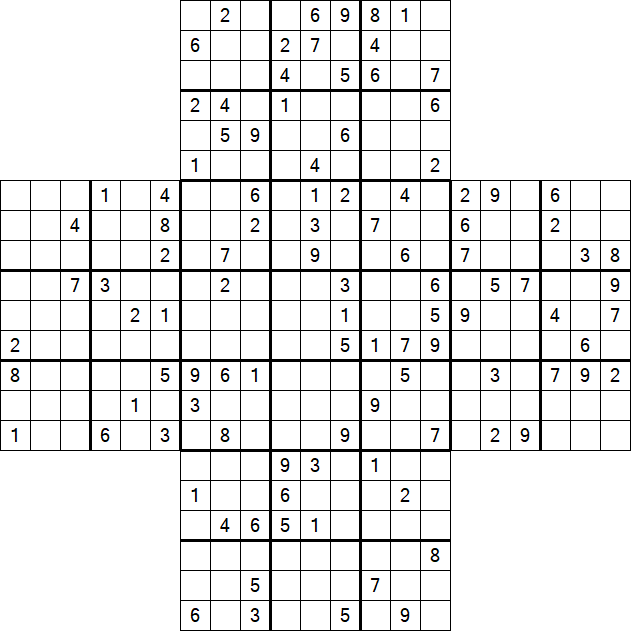 Cross Sudoku - Hard