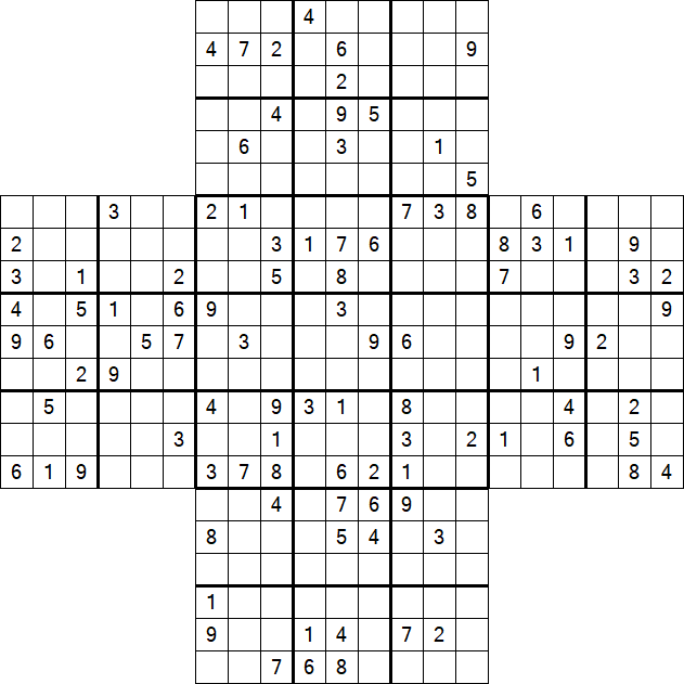 Cross Sudoku - Hard