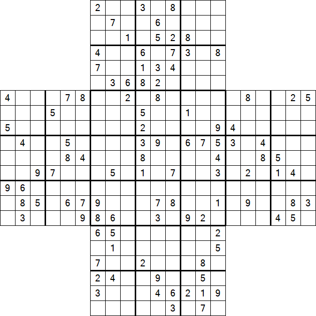 Cross Sudoku - Difícil