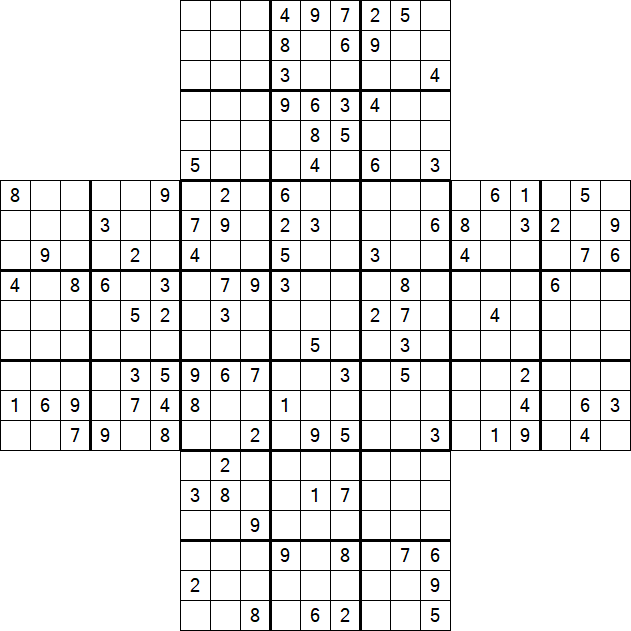 Cross Sudoku - Difícil