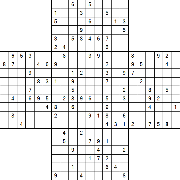 Cross Sudoku - Difícil