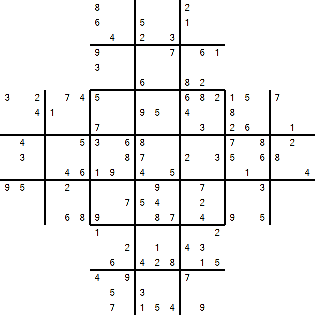 Cross Sudoku - Difícil