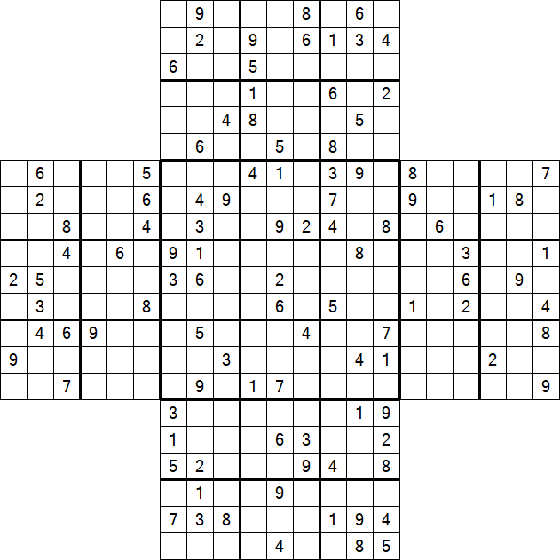 Cross Sudoku - Difícil