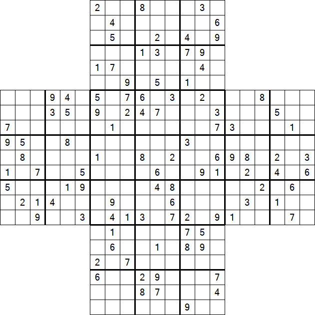 Cross Sudoku - Difícil