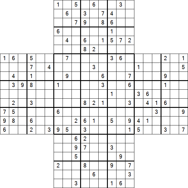 Cross Sudoku - Difícil