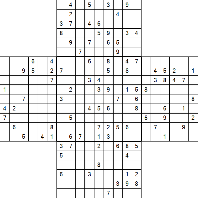 Cross Sudoku - Difícil