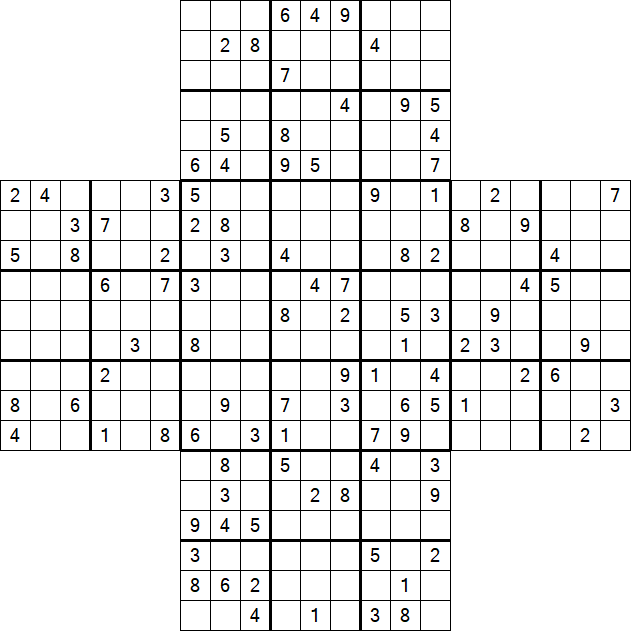 Cross Sudoku - Difícil