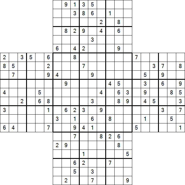 Cross Sudoku - Hard