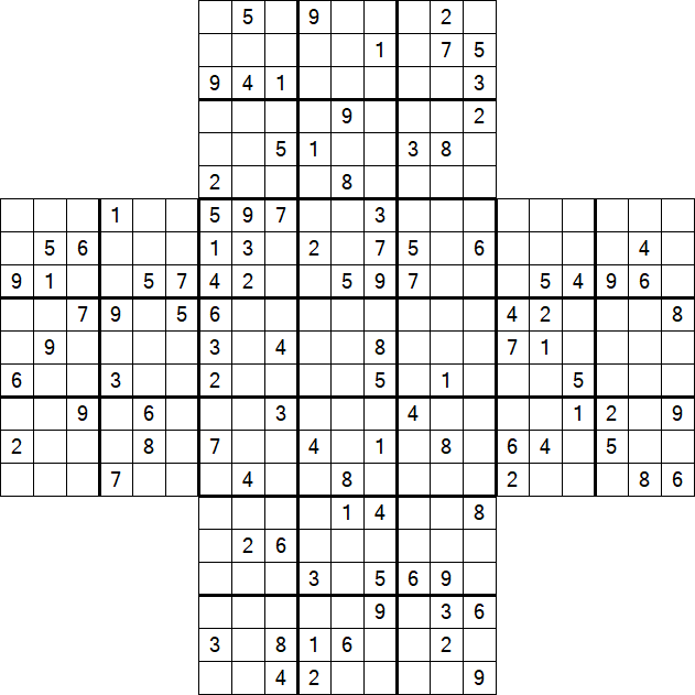 Cross Sudoku - Difícil