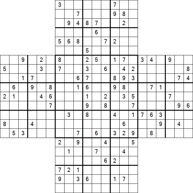 Cross Sudoku - Difícil