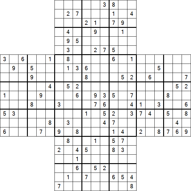 Cross Sudoku - Hard