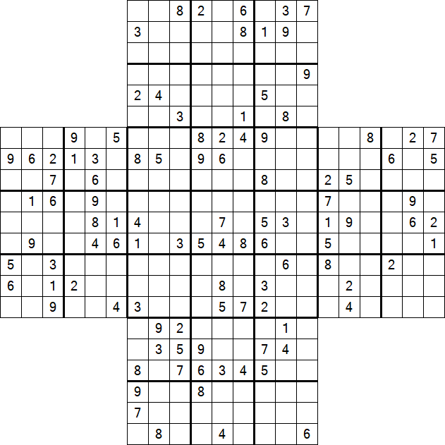 Cross Sudoku - Hard