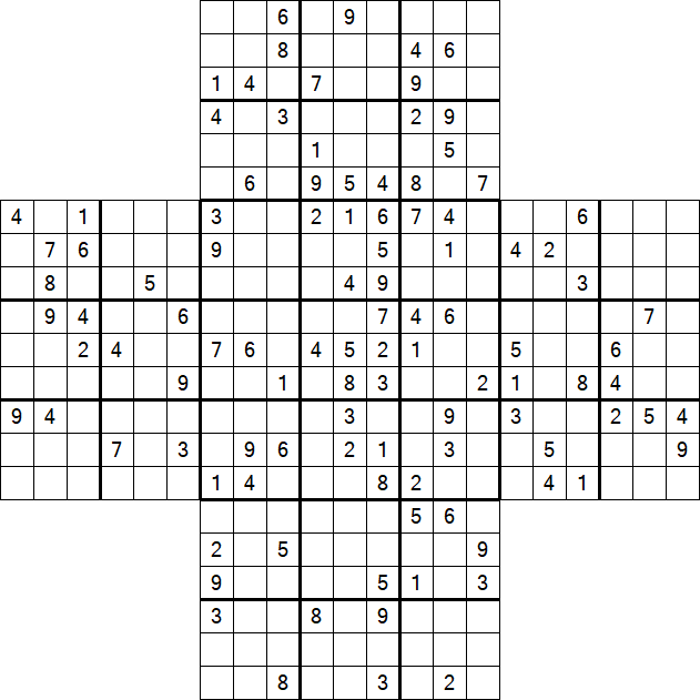 Cross Sudoku - Hard