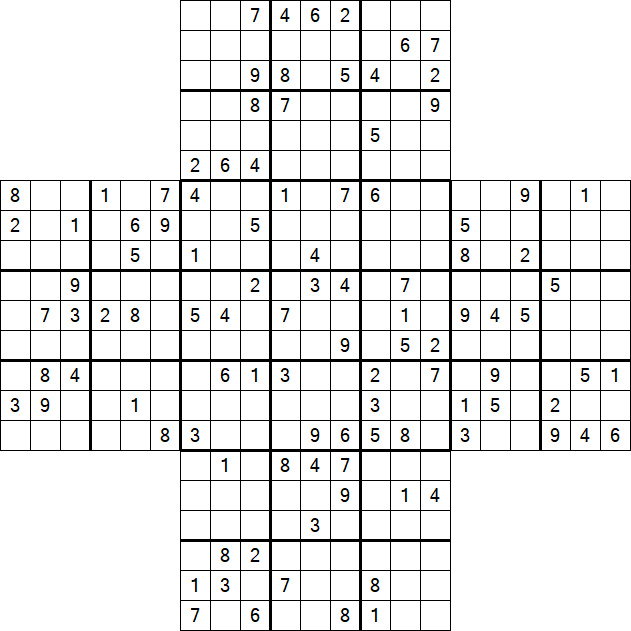 Cross Sudoku - Hard