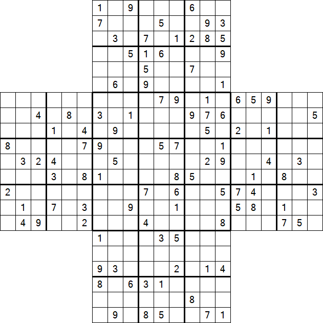 Cross Sudoku - Hard