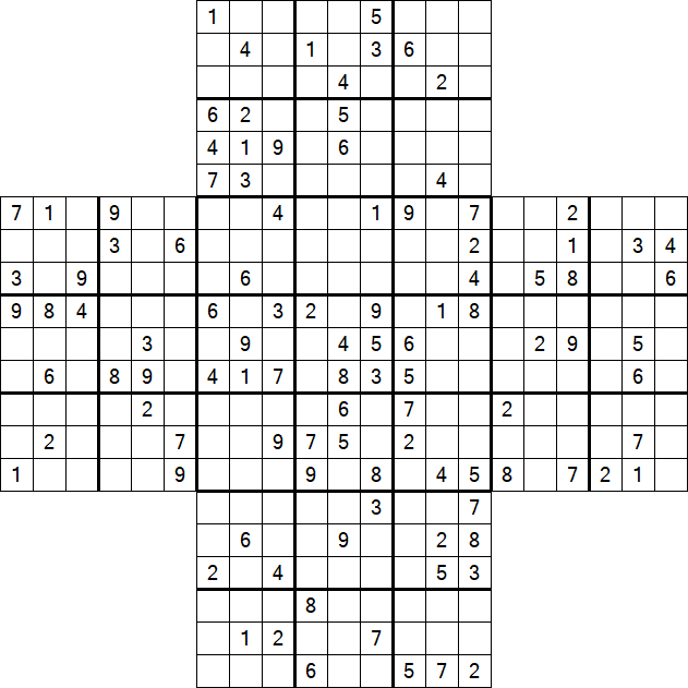 Cross Sudoku - Hard