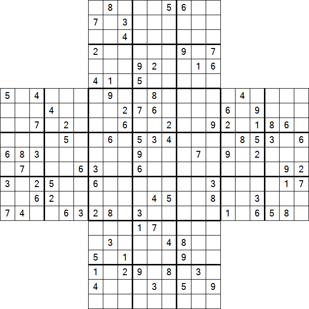 Cross Sudoku - Hard