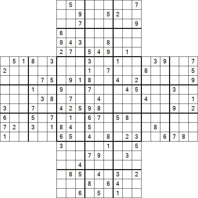 Cross Sudoku - Hard