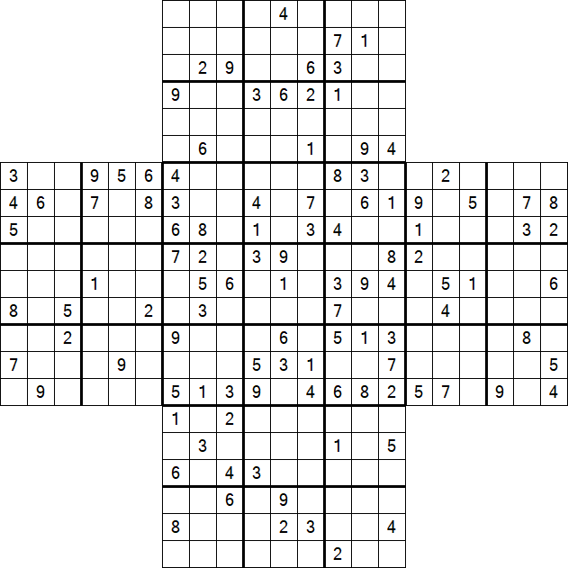 Cross Sudoku - Hard
