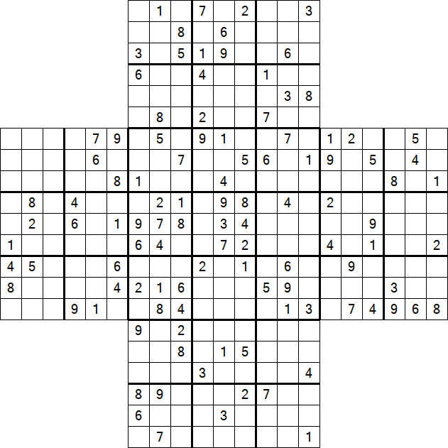 Cross Sudoku - Hard